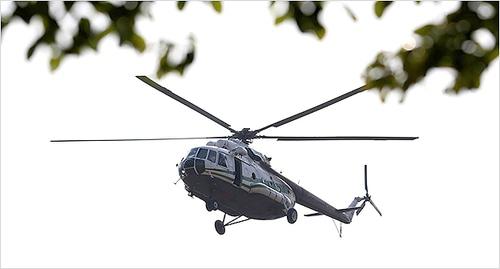Вертолет в Национальном парке Боржоми. Фото © FB / Ministry of Internal Affairs of Georgia
