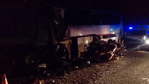 Авария экскурсионного автобуса на трассе М-4 "Дон" . Фото пресс-службы ГУ МВД РФ по Краснодарскому краю