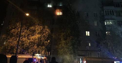 Пожар в многоэтажке Волгограда. 4 октября 2017 г. Фото Фото: vlg.newdaypost.ru