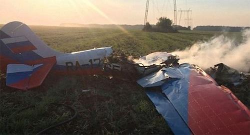 Крушение самолета на Ставрополье. Фото ГУ МЧС Ставропольского края