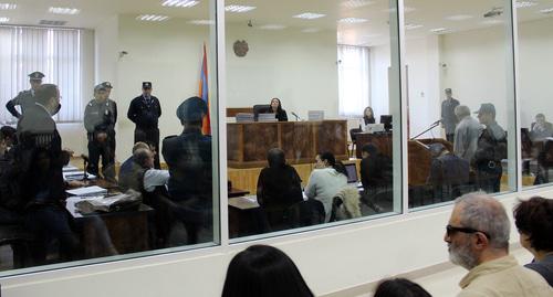 На заседании суда по делу "Сасна Црер". Фото Тиграна Петрсояна для "Кавказского узла"