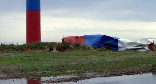 В селе Самосделка осталась одна водонапорная башня. Фото: Елена Гребенюк для "Кавказского узла".