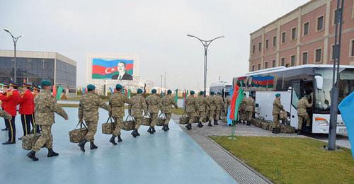 Группа из 70 азербайджанских военных в порядке ротации отправлена в Афганистан. Фото: Пресс-служба министерства обороны Азербайджанской республики https://mod.gov.az/