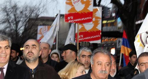 Акция протеста в Ереване.  Фото Тиграна Петросяна для "Кавказского узла"