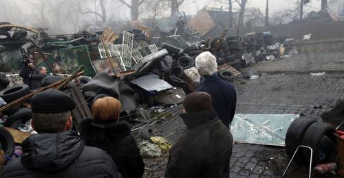 Баррикады в центре Киева. Март 2014 г. Фото: REUTERS/Kevin Lamarque