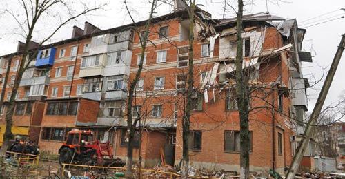 Жилой дом в Краснодаре, где произошел взрыв газа. Фото пресс-службы администрации Краснодара