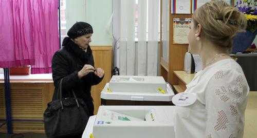 На избирательном участке 18 марта 2018 года. Фото Вячеслава Прудникова для "Кавказского узла"