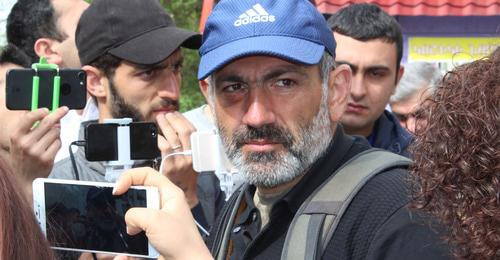 Лидер протестов Никол Пашинян. Фото Тиграна Петросяна для "Кавказского узла"