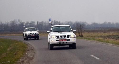 Автомобили миссии ОБСЕ. Фото пресс-службы Минобороны Азербайджана. https://mod.gov.az