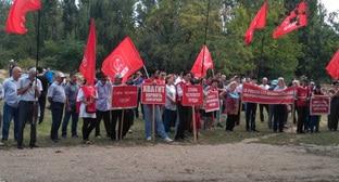 Митинг против пенсионной реформы собрал более 180 жителей Махачкалы