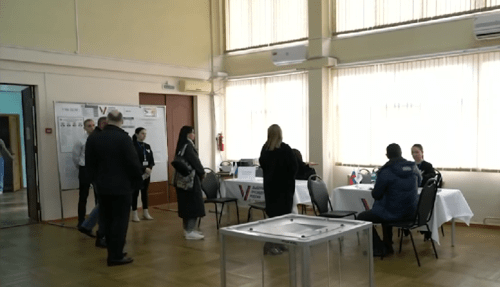 Избирательный участок на Кубани. Стоп-кадр видео телеканала "Краснодар" от 15.03.24, https://tvkrasnodar.ru/tv/