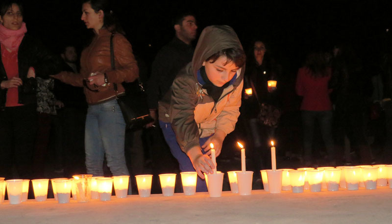 Акция молодёжи в связи со 101-ой годовщиной Геноцида армян.