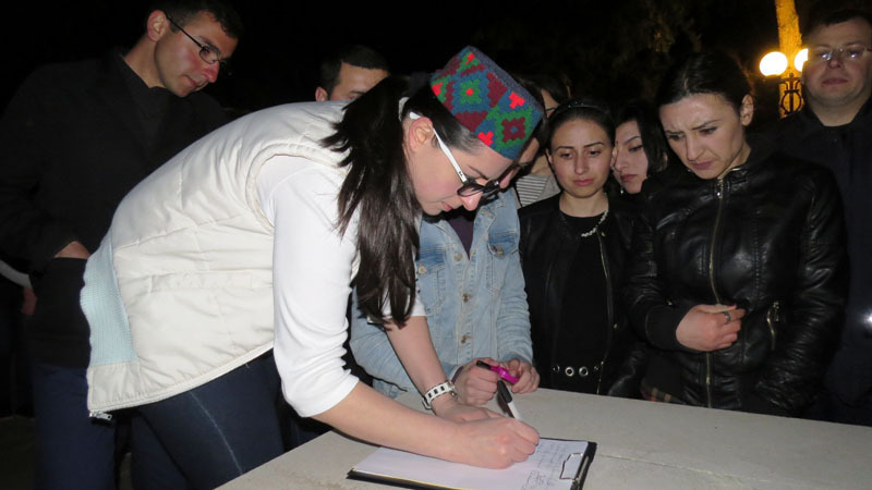 Акция молодёжи в связи со 101-ой годовщиной Геноцида армян.