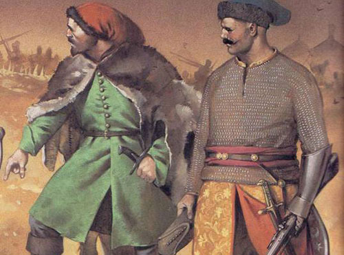 Фрагмент картины "Казаки начала 16 века". Автор А. Мак-Брайда. Источник: http://conflicts.rem33.com