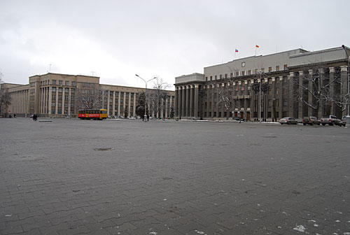 Владикавказ, Площадь Свободы - главная площадь Северной Осетии, где впервые пройдет военный парад с участием техники. Фото "Кавказского Узла"