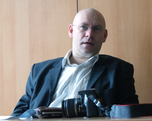 Павел Решка на конференции журналистов, работающих в жанре расследований. Варшава, 5 матра 2011 г. 