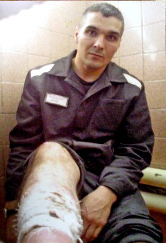 Зубайр Зубайраев в ЛИУ-15. Ноябрь 2008 г. Фото предоставлено адвокатом заключенного Мусой Хадисовым