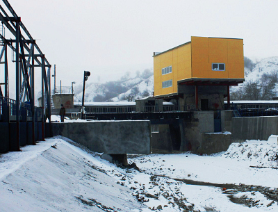 Головной узел Баксанской ГЭС в Кабардино-Балкарии. 13 февраля 2012 г. Фото Луизы Оразаевой для "Кавказского узла"