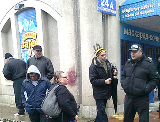 Неизвестные, которые нападали на общественников. Сочи, 29 марта 2012 г. Фото Ирины Коноваловой для "Кавказского узла"