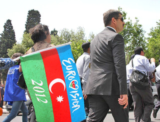 Участники пикета. Баку, 14 мая 2012 г. Фото ИА "Туран"