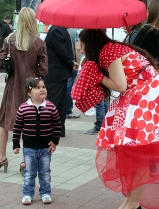 Праздник славянской письменности и библиотек в Ростове-на-Дону. 25 мая 2012 года. Мероприятия проводились и для самых маленьких участников праздника. Фото Олеси Диановой для "Кавказского узла"