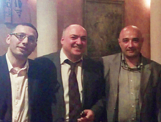 Встреча руководителей СМИ Армении и Азербайджана в офисе "Российской газеты". Слева -Армен Минасян, справа - Тофиг Аббасов. Москва, 4 июня 2012 г. Фото: Самвел Мартиросян