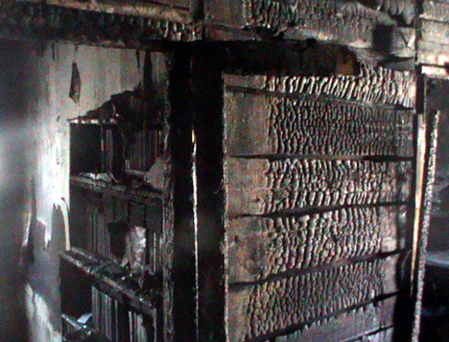 Сгоревшие внутренние стены. Фото Елены Гребенюк для "Кавказского узла"