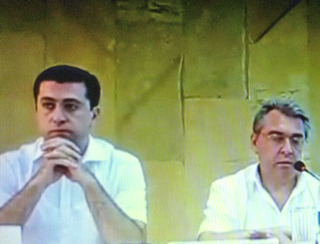 Тимур Эйнатов (слева) и Олег Шевейко. Сочи, 25 июля 2012 г. Фото предоставлено участниками акции 