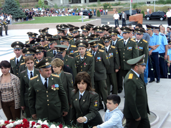 Военнослужащие одного из воинских подразделений Армии обороны Карабаха.