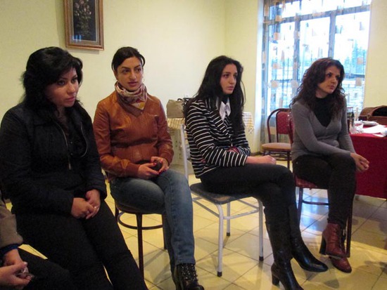Члены Мартунинской инициативной группы: слева на право - Лилит, Вегануш, Гаяне и Стелла.