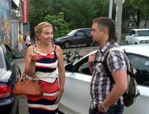 Ольга и Алексей Плахутины. Краснодар, 6 июня 2013 г.  Фото Игоря Харченко
