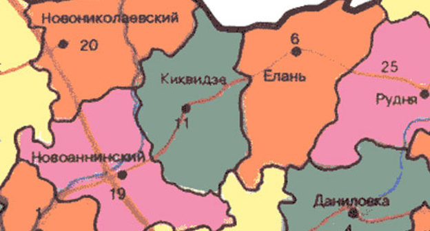 Киквидзенский район Волгоградской области. Карта с сайта www.moscow-city.ru