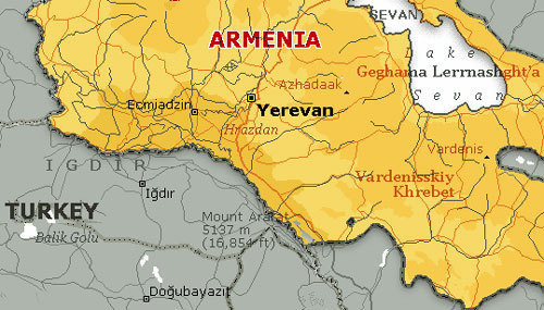 Армяно-турецкая граница. Карта с сайта www.poedem.ru