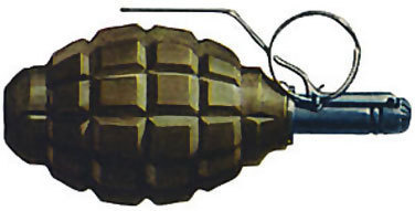 Ручная граната Ф-1. Фото с сайта http://bratishka.ru