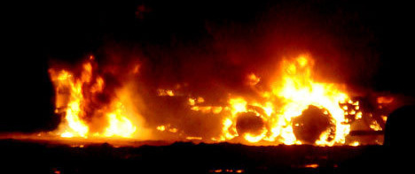 Пожар в Имеретинской низменности в Сочи 9 мая 2009 года, фото очевидца