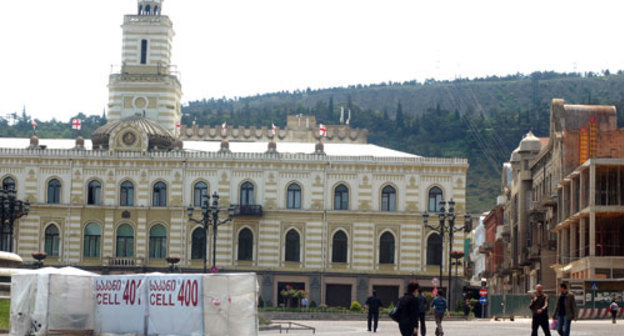 Тбилиси, площадь Свободы, палаточный городок оппозиции, 15 мая 2009 года. Фото "Кавказского узла"