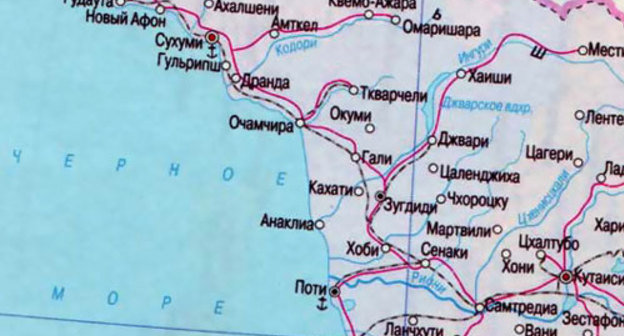Цаленджихский район Грузии на карте. Карта с сайта www.tur-ru.ru