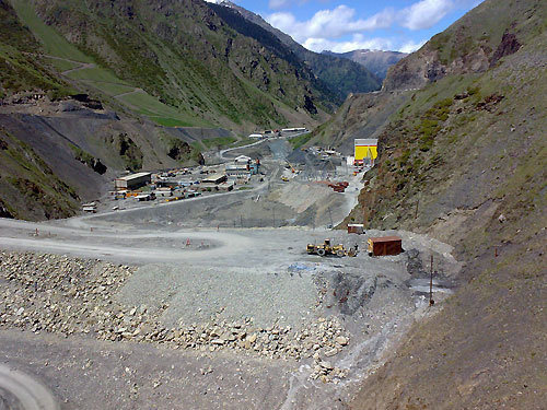 Строительство Зарамагских ГЭС. Фото с сайта http://www.rushydro.ru/