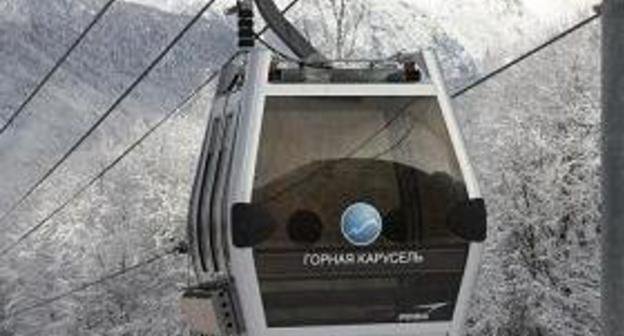 Открытие второй очереди канатной дороги "Горная карусель" в Сочи. Краснодарский край, РФ. 26.12.2008 Источник: http://sochi2014.com