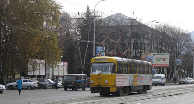 Владикавказ, трамвайный маршрут по проспекту Коста. Фото "Кавказского Узла"