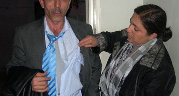 Ильгар Насибов вместе с супругой Малахат Насибовой. Фото "Кавказского Узла"