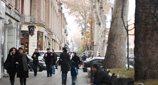Грузия, Тбилиси, проспект Руставели, декабрь 2009 года. Фото "Кавказского Узла"