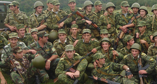 Военнослужащие ВС Абхазии после учений. Фото "Кавказского Узла"