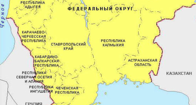 Южный федеральный округ на карте. Источник: http://openbudget.karelia.ru