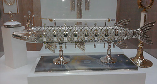 Северная Осетия, Владикавказ, 30 января 2010 года. Выставка ювелирных изделий, изготовленных мастерами республики, посвященная двадцатилетию компании "Гуриати". Фото "Кавказского Узла"