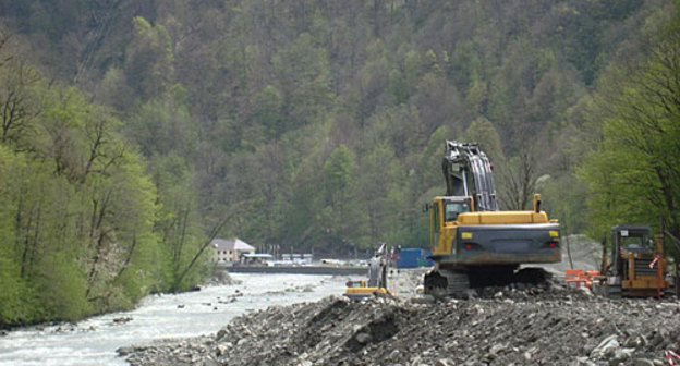Олимпийская стройка на реке Мзымта. Фото "Кавказского Узла"