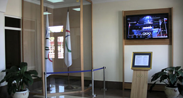 Специальный постамент для олимпийской символики. Фото "Кавказского Узла"