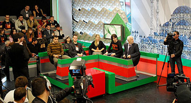 Студия грозненского телевидения. Чечня, Грозный. Т.Уколова для "Кавказского Узла"