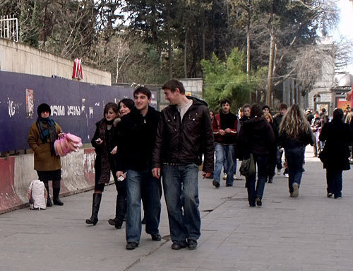 Грузия, Тбилиси, площадь Свободы, апрель 2010 года. Фото "Кавказского Узла"
