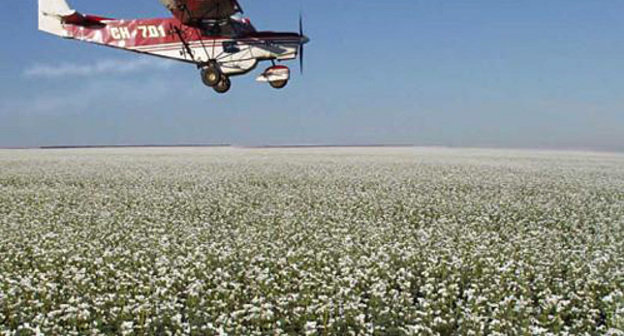 Авиационно-химические работы на полях Волгоградкой области. Фото с сайта www.volganet.ru